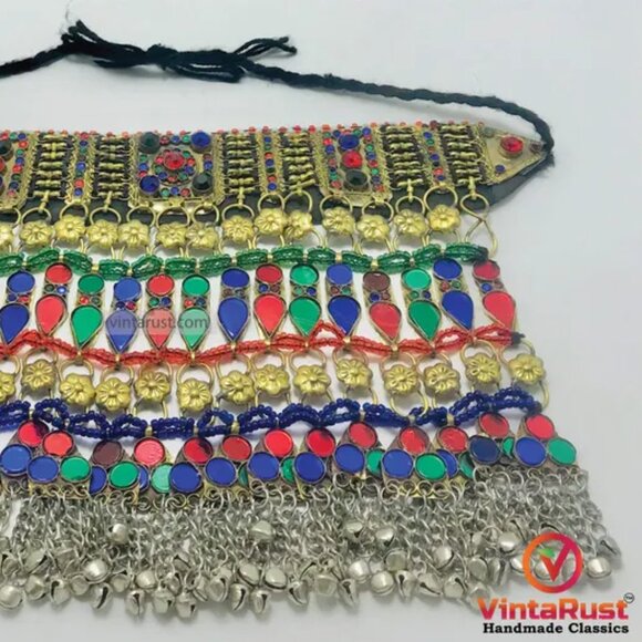 Colorful Choker Necklace, Boho Statement Necklace, Boho Chic Necklace - Picture 5 of 11